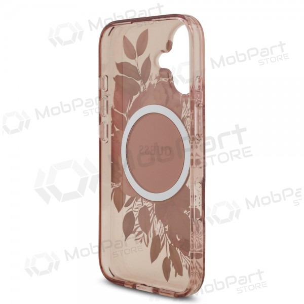Custodia per Apple iPhone 17 - Guess IML Flowers Strap MagSafe (rosa)