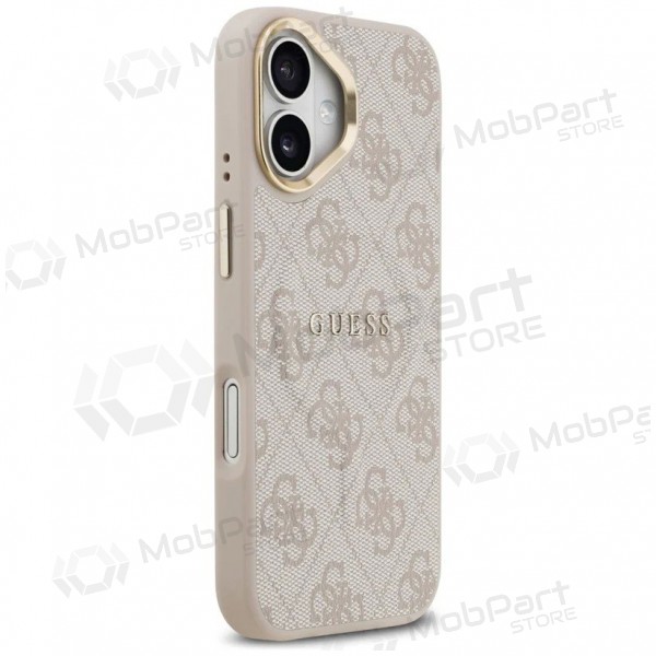 Custodia per Apple iPhone 17 - Guess PU Leather 4G Gold Frame MagSafe (rosa)