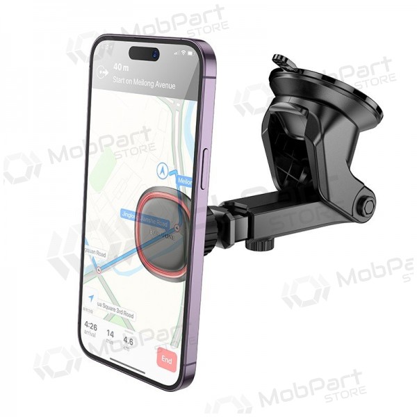 Supporto per telefono da auto Borofone BH125 sul cruscotto 4.5–7 pollici.