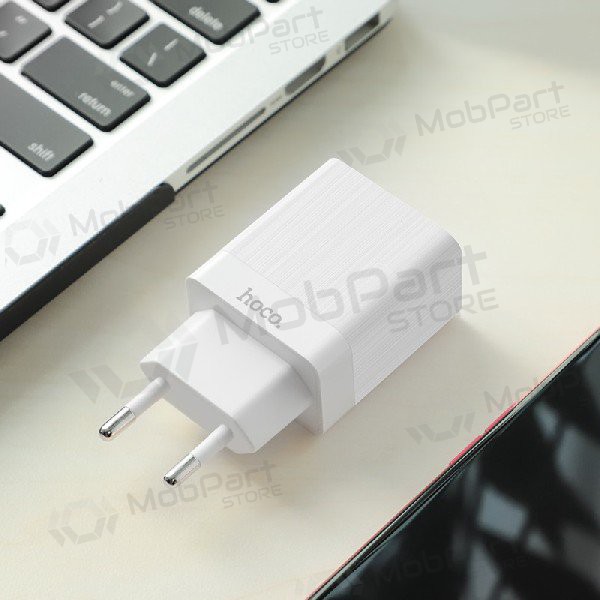 Caricatore HOCO C51A Prestige power Dual USB (5V 3.4A) (bianca)