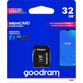 Scheda di memoria GOODRAM MicroSD 32GB (class10 UHS-I) + SD Adattatore