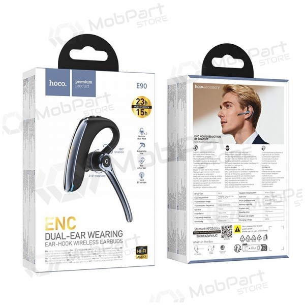 Auricolare Bluetooth Hoco E90 ENC USB-C nero