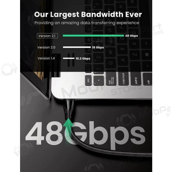 Cavo HDMI Ugreen HD140 HDMI 2.1 2 m nero