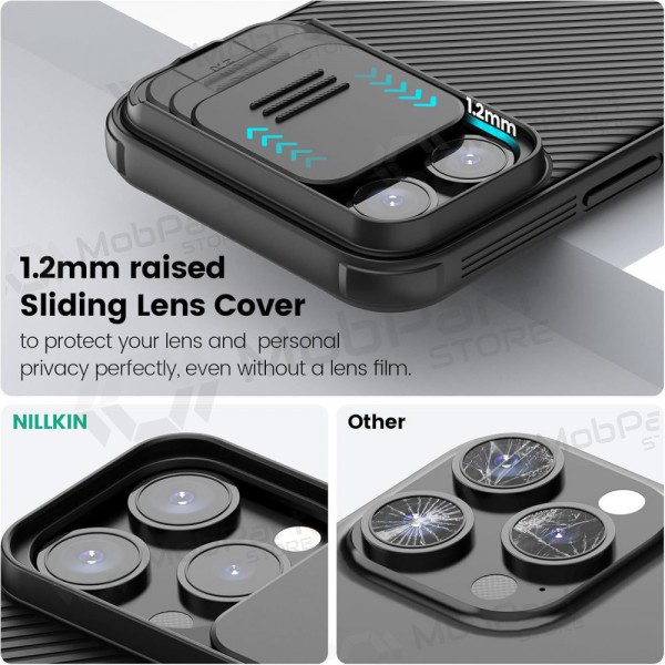 Apple iPhone 15 Pro custodia „Nillkin CamShield Pro“ (nero)