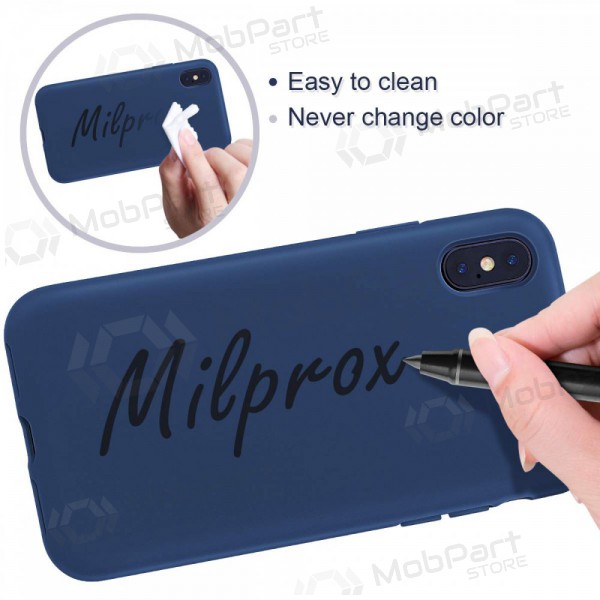 Custodia per Apple iPhone 13 mini - Liquid Silicone - 1.5mm (blu scuro)