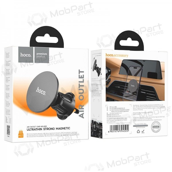 Porta cellulare da auto Hoco H12 (air vent) nero