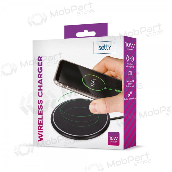 Caricatore senza fili Setty 10W (nero)