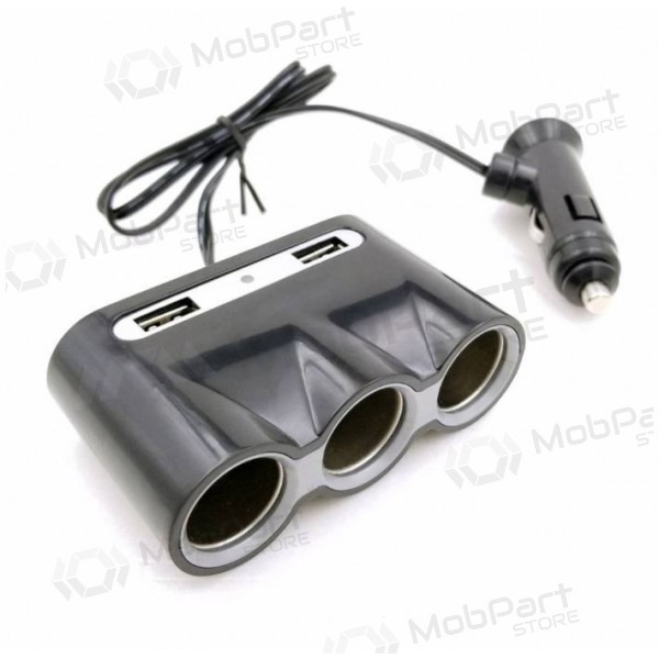 Caricatore per auto OMEGA TRIPLE OUC913 (2xUSB 2.4A) (nero)