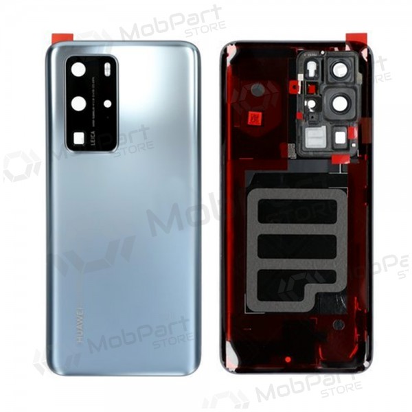 Huawei P40 Pro coperchio batteria posteriore d'argento (Silver Frost) (usato grade C, originale)