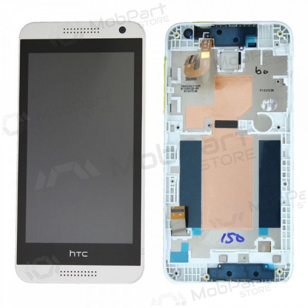 HTC Desire 610 schermo / display (bianca) (con una cornice) (service pack) (originale)