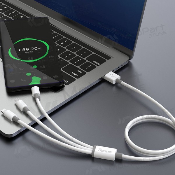 Cavo USB Dudao L8s-3in1 USB-A a USB-C / Micro USB / Lightning 1.2 m 100 W