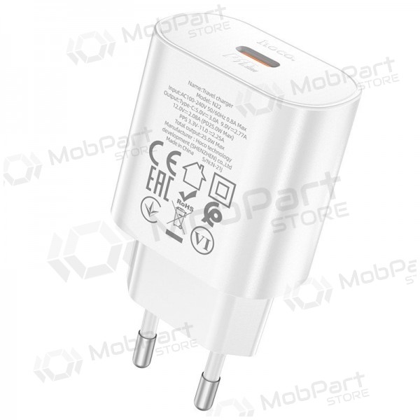 Caricabatterie per telefono Hoco N22 25 W USB-C bianco