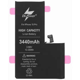 Batteria Apple iPhone 15 Pro, Di-Power 3440 mAh (capacità aumentata)