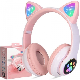 Cuffie wireless Cat Glow on-ear con microfono USB-C + 3,5 mm