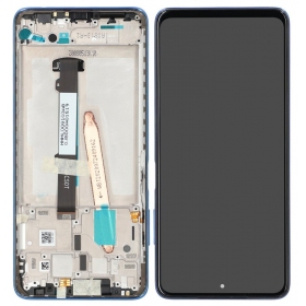 Xiaomi Poco X3 Pro schermo / display (blu) (con una cornice) (originale)