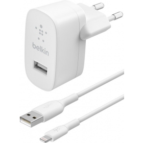 Caricatore buitinis Belkin Boost Charge USB-A 12W + Lightning cavo bianca