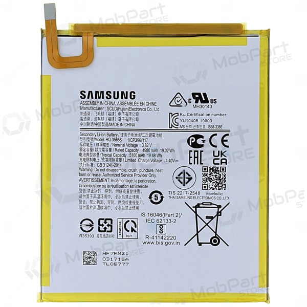 Samsung Galaxy Tab A9 batteria, akumuliatorius (originale) Samsung Galaxy Tab A9 batteria, akumuliatorius (originale)
