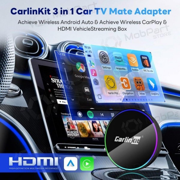 Adattatore CarPlay Carlinkit HD2CP Pro wireless Android Auto nero