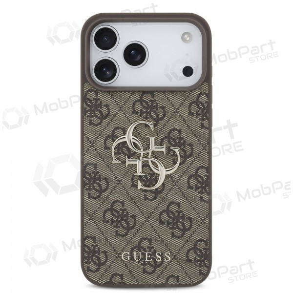 Custodia per Apple iPhone 17 Pro Max - Guess PU 4G Metal Logo (marrone)