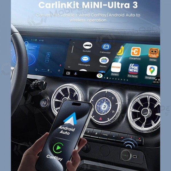 Adattatore CarPlay Carlinkit Mini Ultra3 wireless Android Auto nero