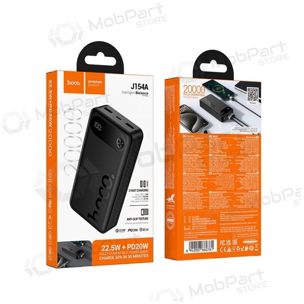 Batteria esterna Power Bank Hoco J154A 22.5W 20000mAh nero
