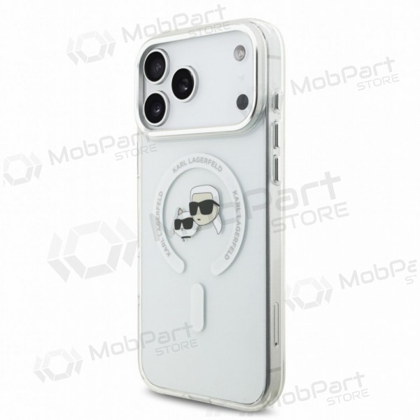Custodia per Apple iPhone 18 Pro Max - Karl Lagerfeld IML K&CH Heads Metal Frame MagSafe (trasparente)