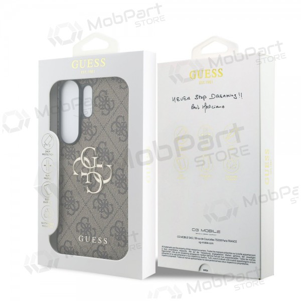 Custodia per Samsung Galaxy S26 Ultra - Guess PU 4G Metal Logo (marrone)