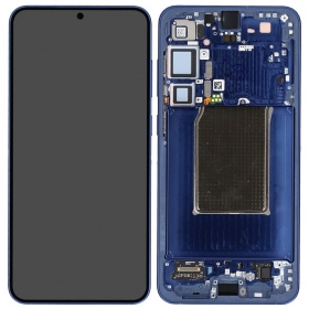 Schermo Samsung Galaxy S25+ (blu scuro) (con cornice) (assembled service pack)