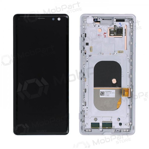 Sony Xperia XZ3 H8416 / H9436 schermo / display (bianca) (con una cornice) (usato grade A, originale) Sony Xperia XZ3 H8416 / H9436 schermo / display (bianca) (con una cornice) (usato grade A, originale)