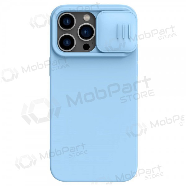 Apple iPhone 15 Pro Max custodia „Nillkin Silicone“ (azzurro)