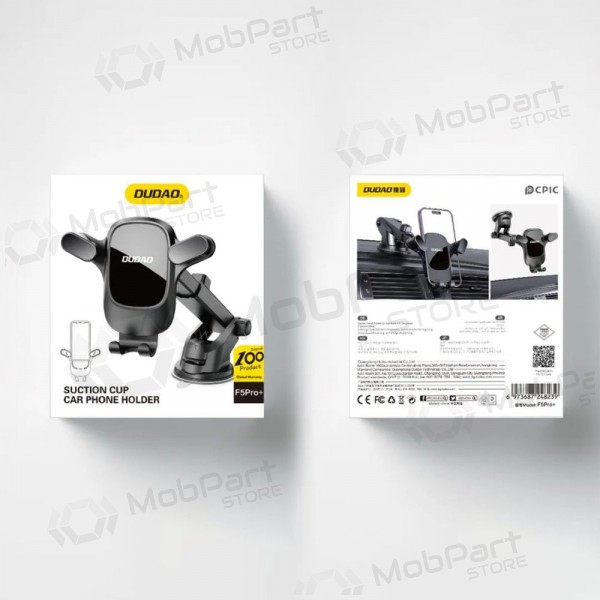 Supporto per telefono da auto Dudao F5PRO+ per cruscotto e vetro