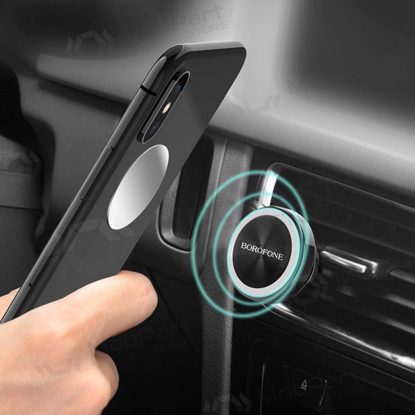Automobilinis universale telefono laikiklis Borofone BH6, tvirtinamas ant ventiliacijos grotelių, magnetinis, nero