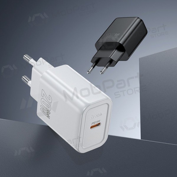 Caricabatterie per telefono Hoco N60 GaN USB-C con cavo USB-C da 1 m nero
