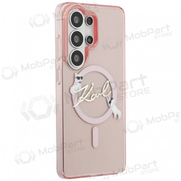 Custodia Samsung Galaxy S26 Ultra - Karl Lagerfeld IML Choupette Karl Script Logo Magnetic (rosa)