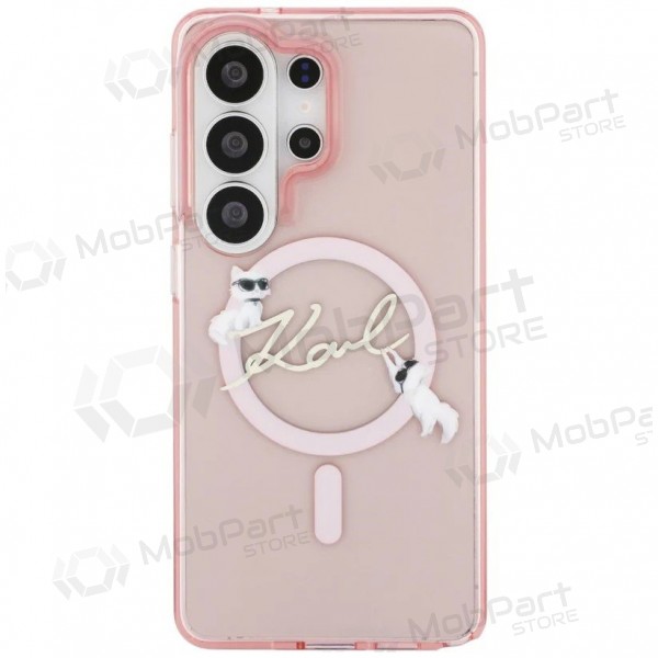 Custodia Samsung Galaxy S26 Ultra - Karl Lagerfeld IML Choupette Karl Script Logo Magnetic (rosa)