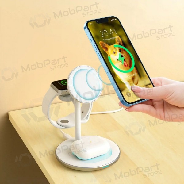 Caricabatterie wireless 3 in 1 Choetech T585-F 15 W bianco