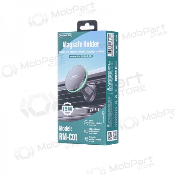 Automobilinis laikiklis-caricatore Remax RM-C01 MagSafe 15W nero