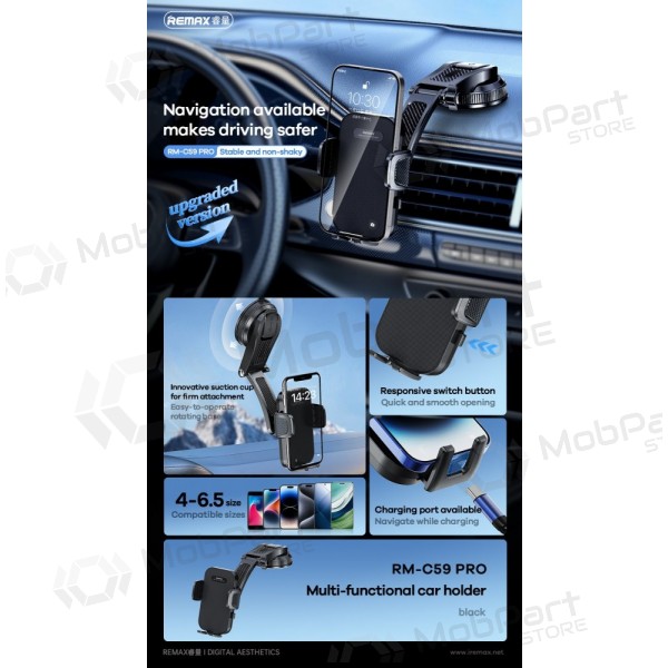 Porta cellulare da auto Remax RM-C59 PRO (dashboard) nero
