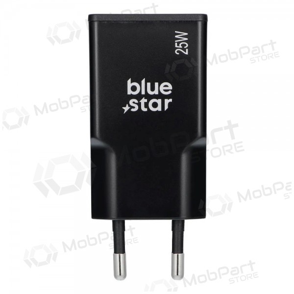 Caricabatterie per telefono Blue Star Slim 25 W GaN USB-C + USB-A nero