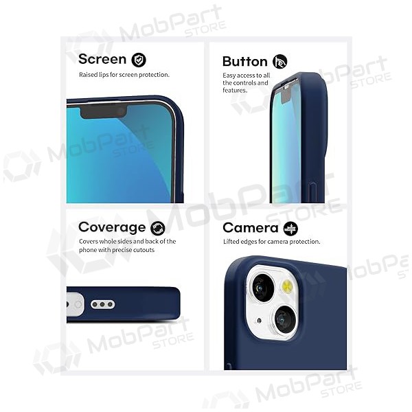 Custodia per Apple iPhone 14 - Mercury Soft Feeling (blu scuro)