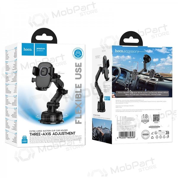 Supporto per telefono da auto Hoco H89 da cruscotto 4.5–7 pollici.