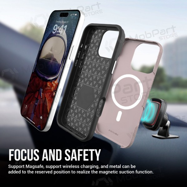 Apple iPhone 16 custodia „Perfectionists“ (rožinio aukso)