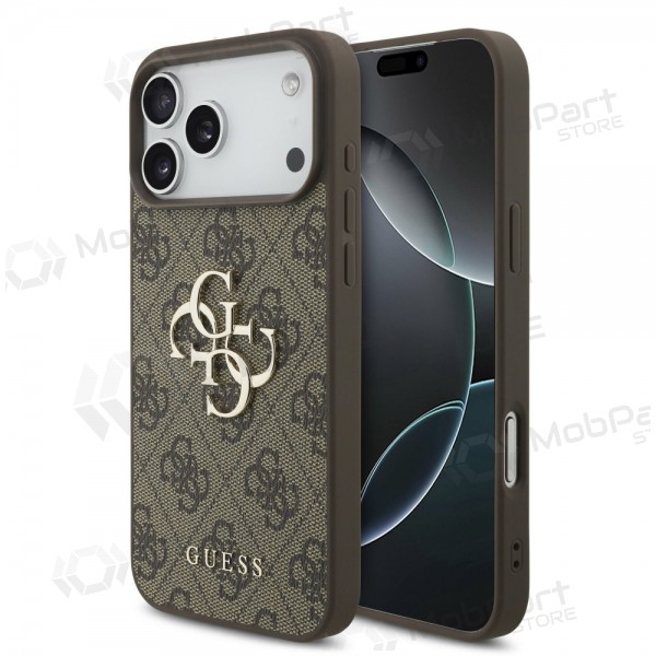 Custodia per Apple iPhone 17 Pro Max - Guess PU 4G Metal Logo (marrone)