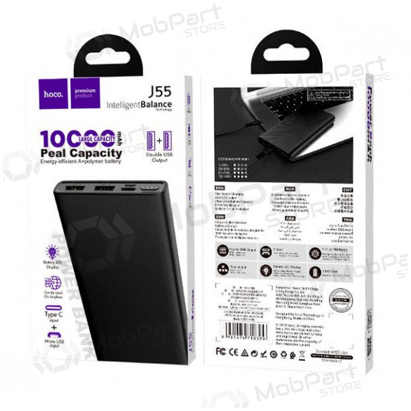 Batteria esterna Power Bank Hoco J55 10000mAh (nero)