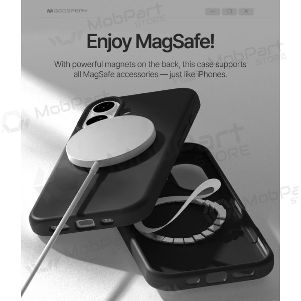 Custodia Mercury Pure Magsafe Silicon Case Apple iPhone 17 nero