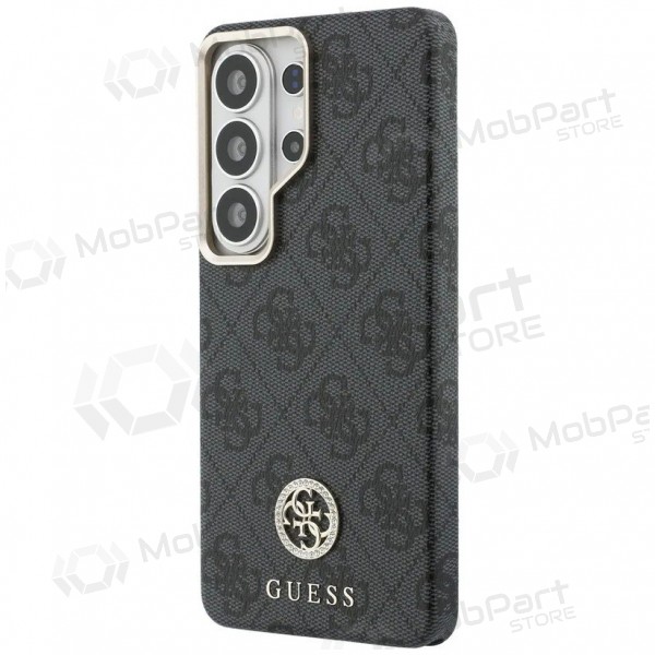 Custodia per Samsung Galaxy S26 Ultra - Guess PU Leather 4G Strass Logo Gold Frame Magnetic (nera)