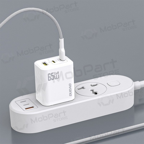 Caricabatterie per telefono Dudao A28PC 45 W GaN 2x USB-C con cavo USB-C 1 m nero
