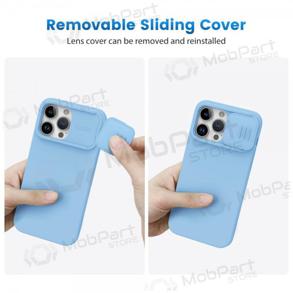 Apple iPhone 15 Pro Max custodia „Nillkin Silicone“ (azzurro)