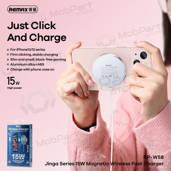 Caricabatterie wireless Remax RP-W58 15 W bianco