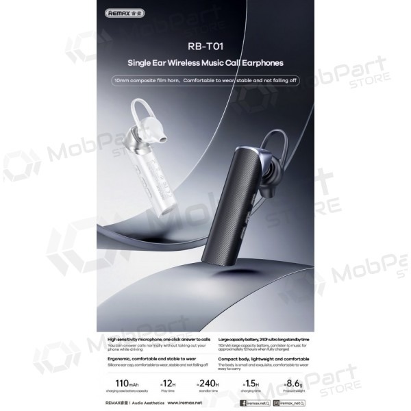 Auricolare Bluetooth Remax RB-T01 Bluetooth nero
